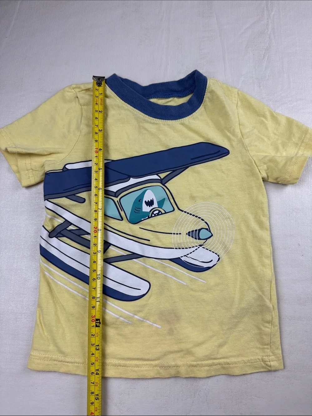 Toddler Boy Bundle  Orange Dinosaur Yellow Shark Seaplane Gray Shark Tee 2T